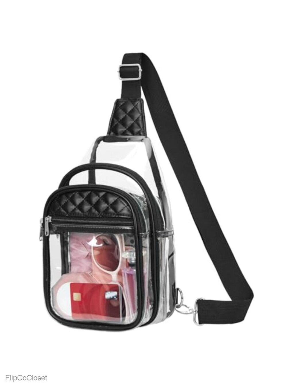 Clear Crossbody Stadium Bag PVC Adjustable Strap